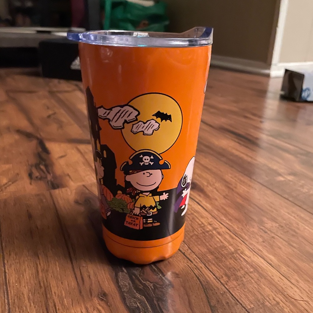 Peanuts stainless trick or treat Halloween tumbler